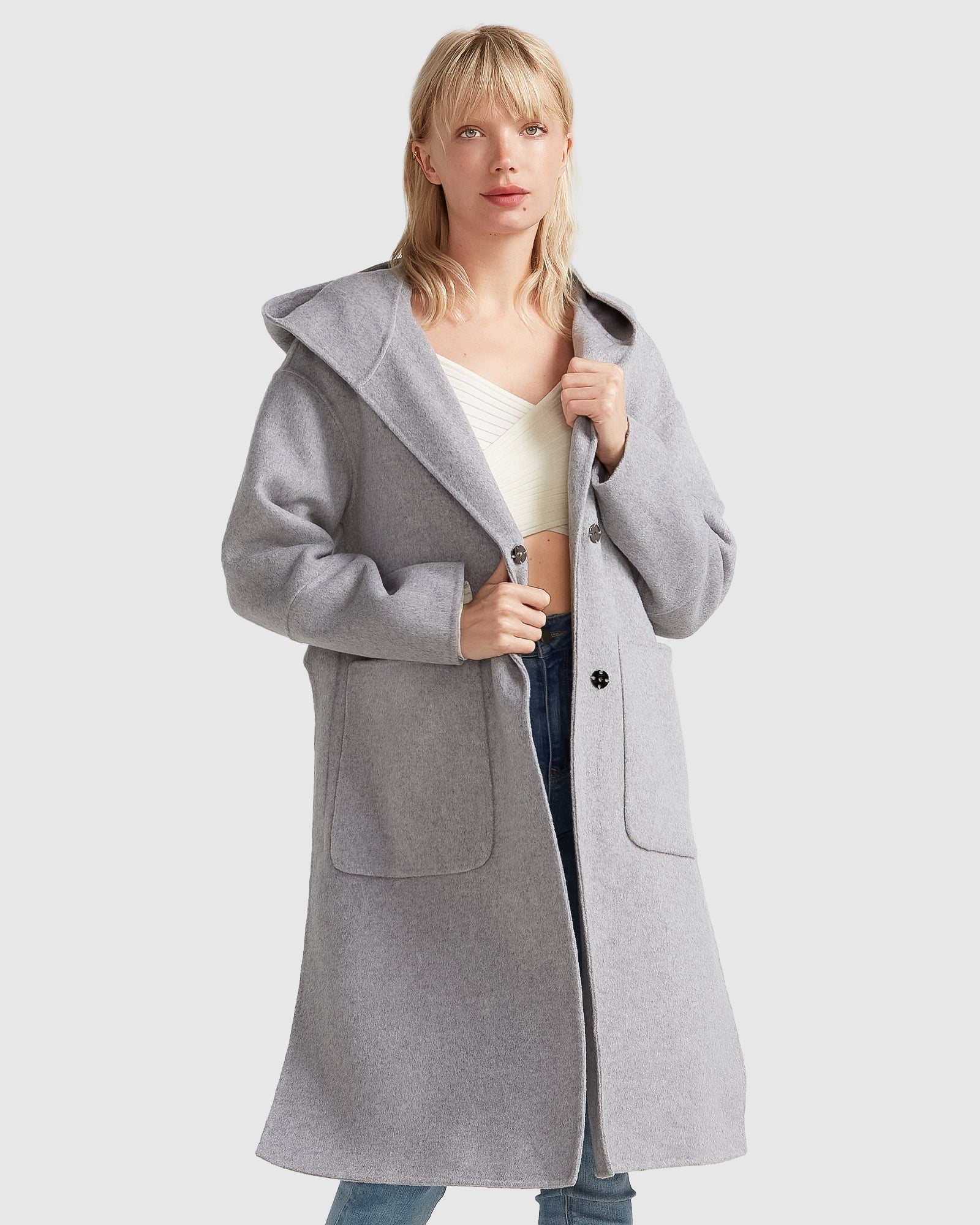 Belle & Bloom Walk This Way Wool Blend Oversized Coat
