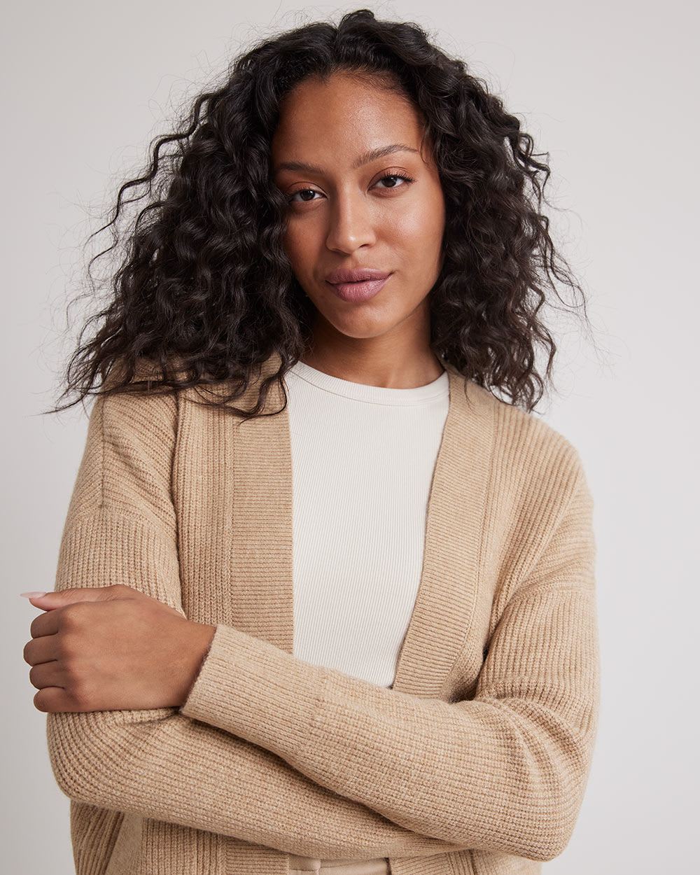 Short Open Relaxed Cardigan