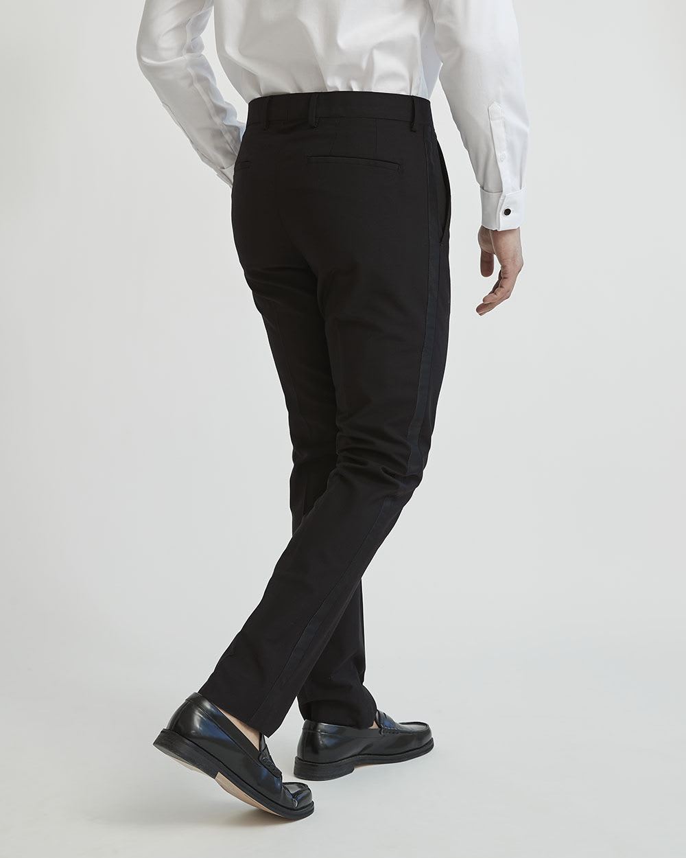 Slim Fit Tuxedo Pant with Satin Side Band