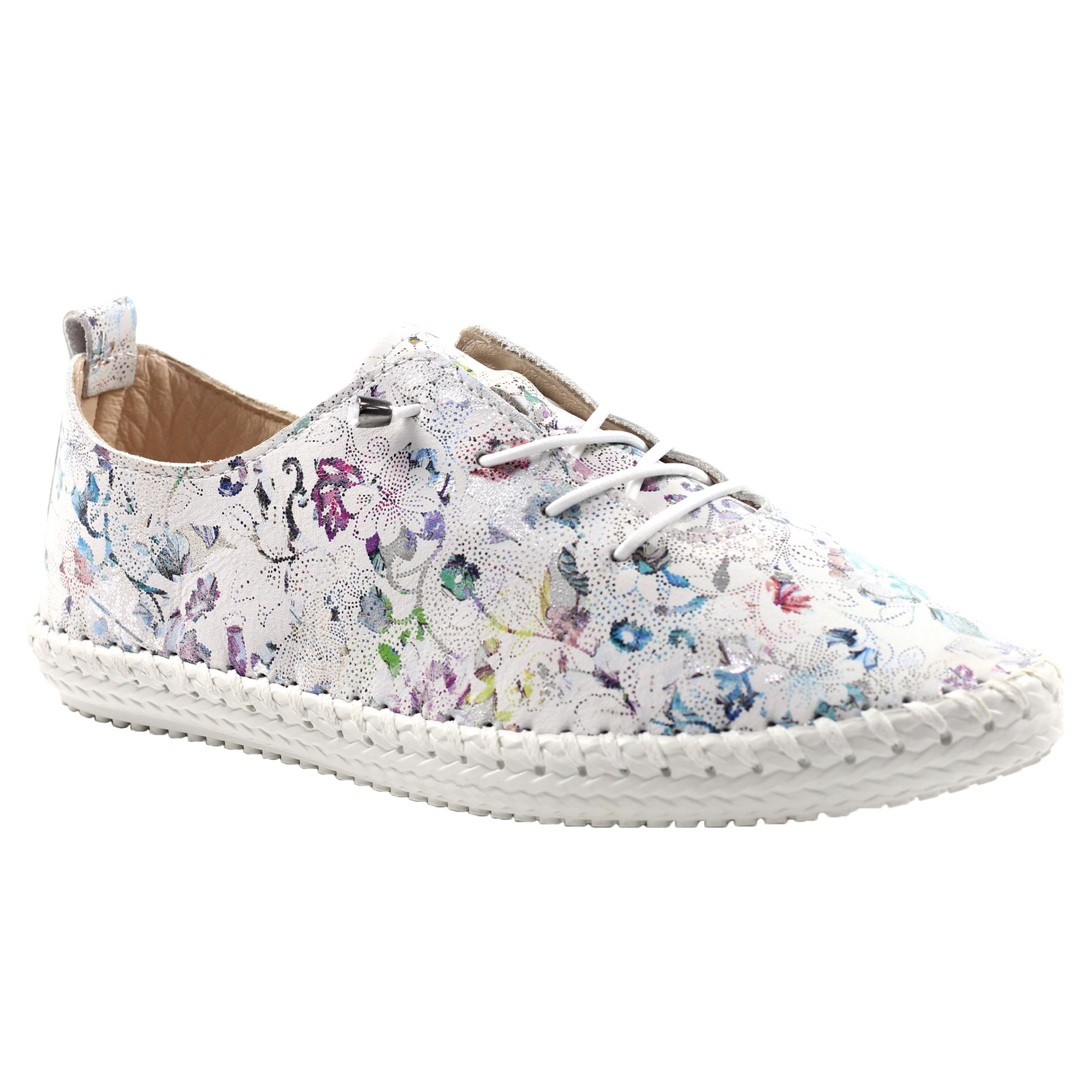 Lunar - Womens/Ladies Exbury Floral Leather Sneakers