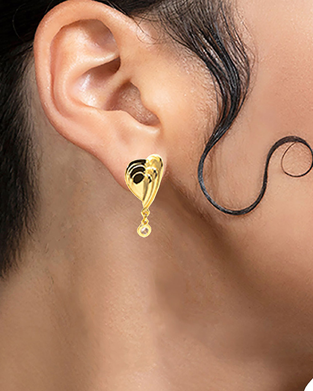 Callypso Stacked Heart Post Earrings - Syd + Pia NYC™