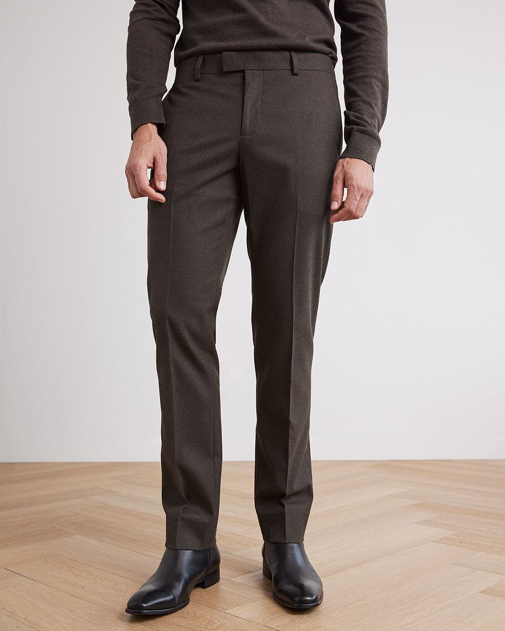 Slim-Fit Brushed Suit Pant