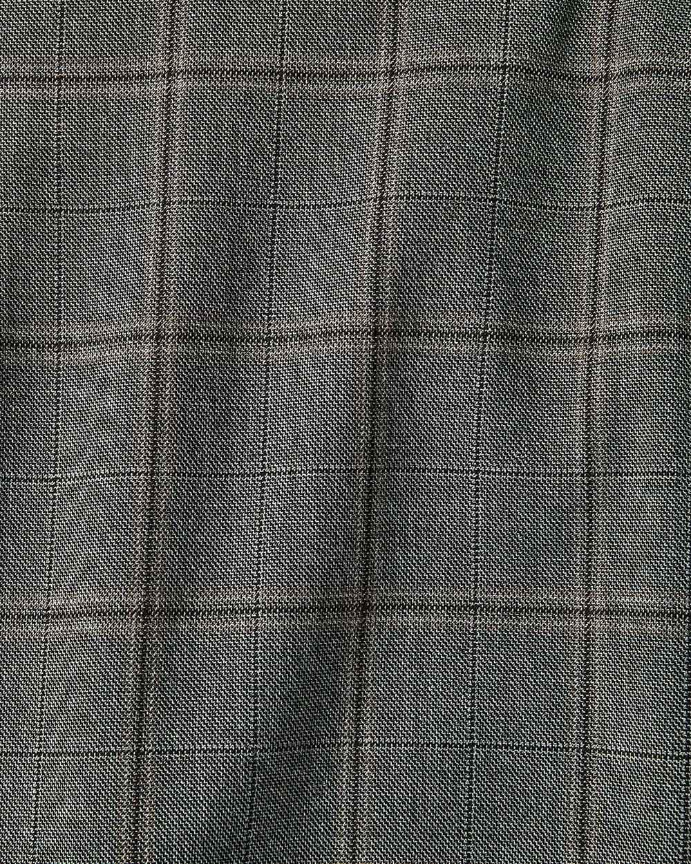 Tailored-Fit Windowpane Grey City Pant