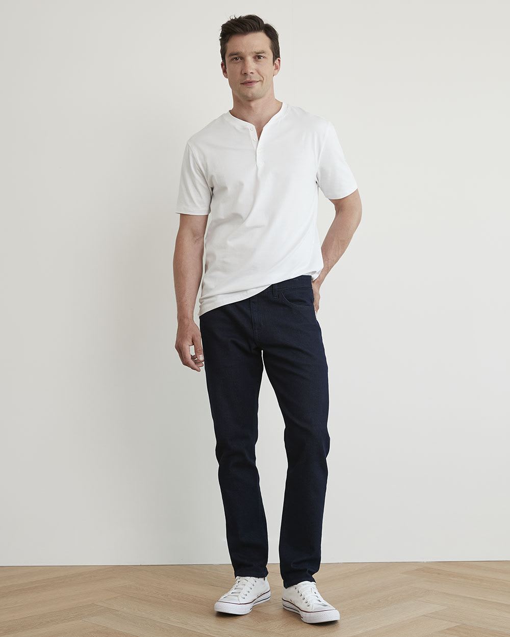 Supima Cotton (R) Henley Short Sleeve T-Shirt