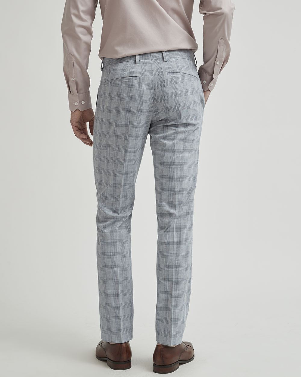 Slim Fit Checkered Grey Suit Pant