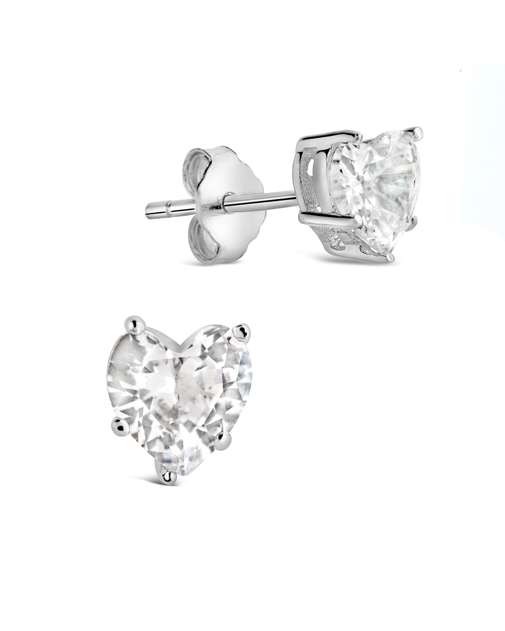 Sterling Forever - Sterling Silver 5mm Heart Cz Studs