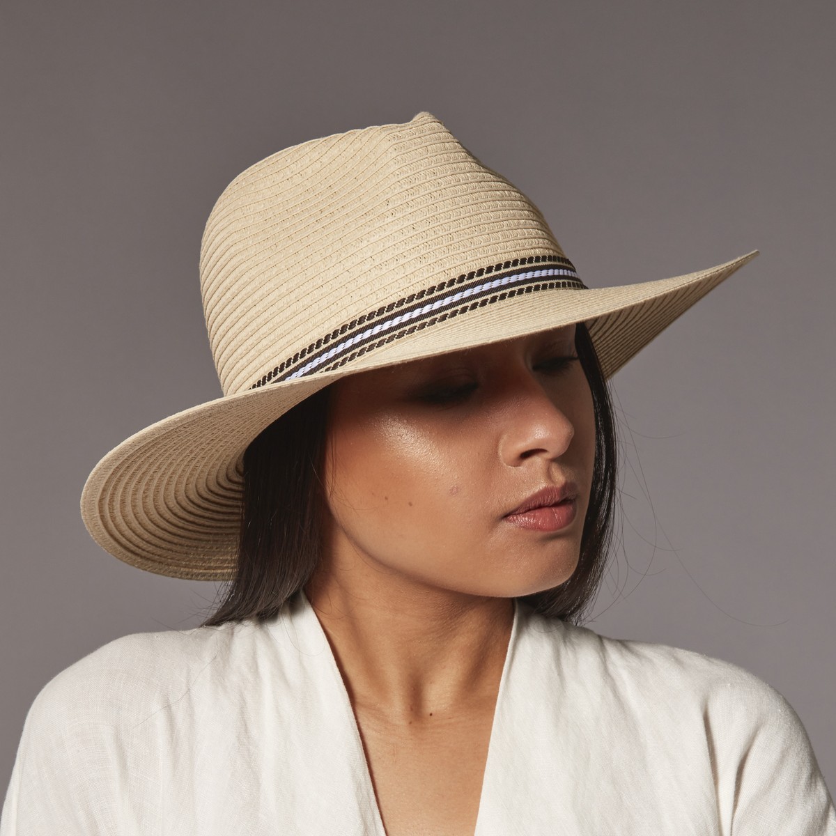 Canadian Hat 1918 - Fiona Fedora Hat With Ribbon Trimming