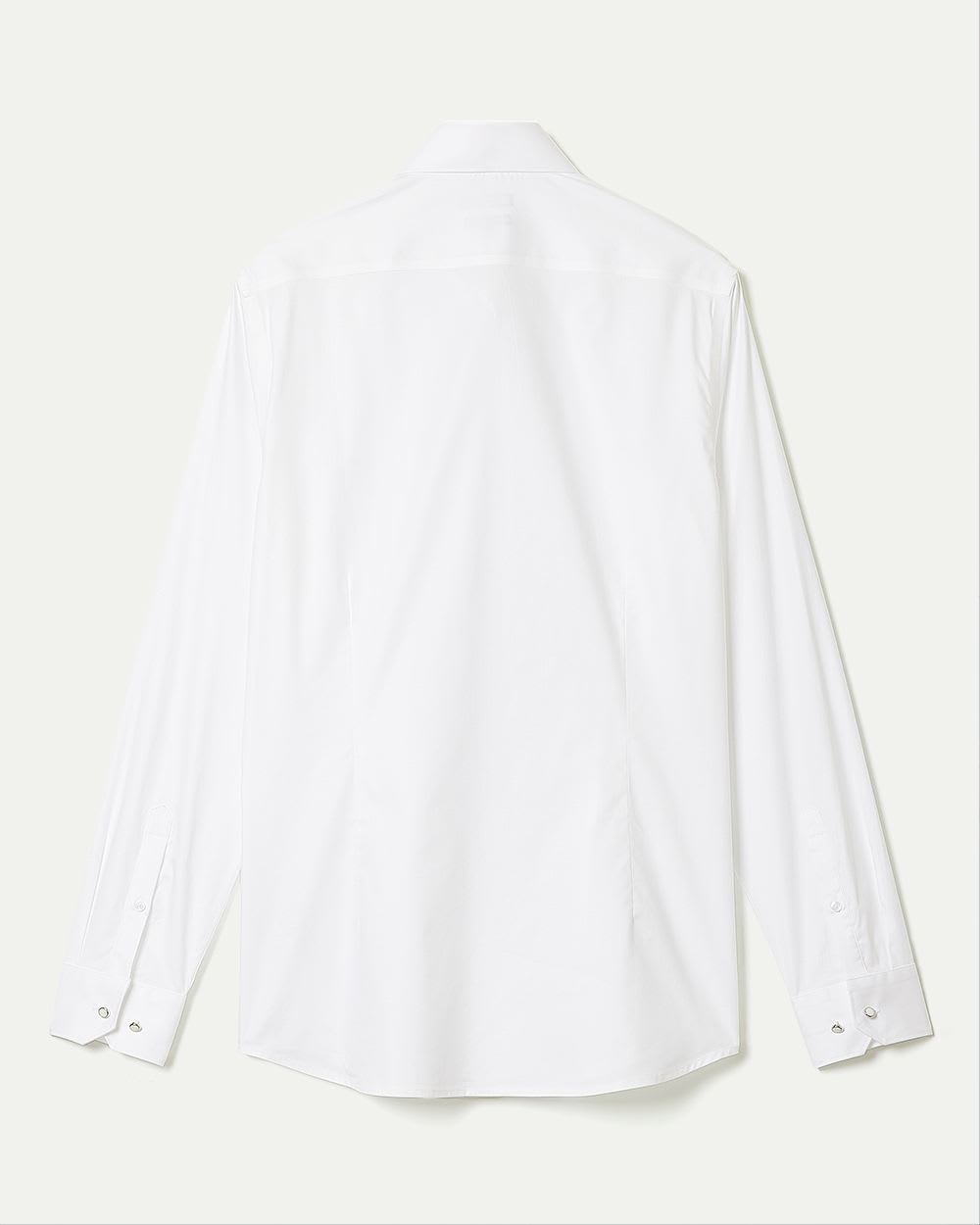 Tailored-Fit Solid Mixed-Media Dress Shirt