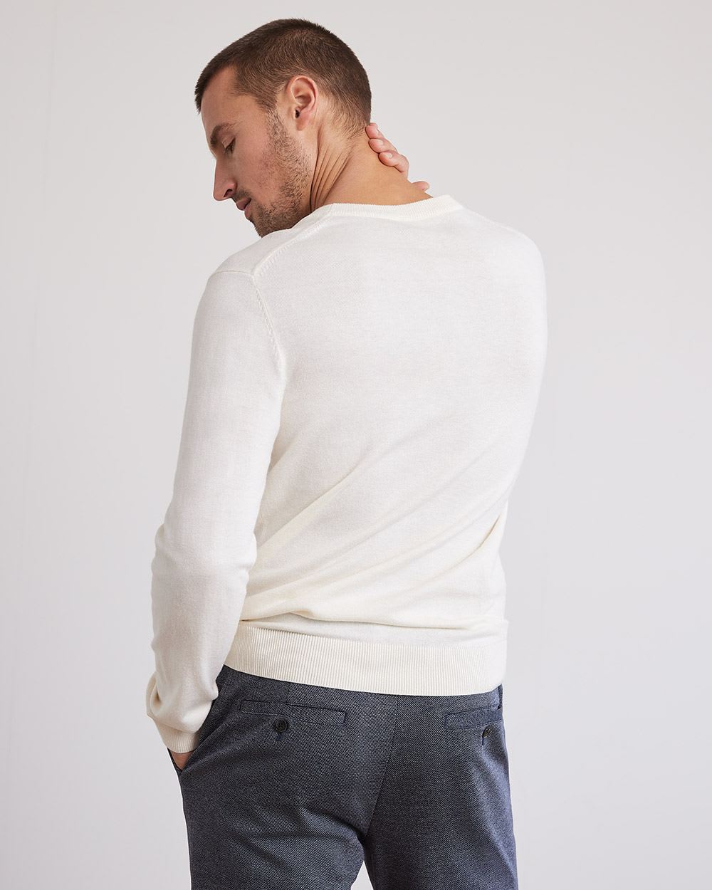 Solid Crew-Neck Sweater