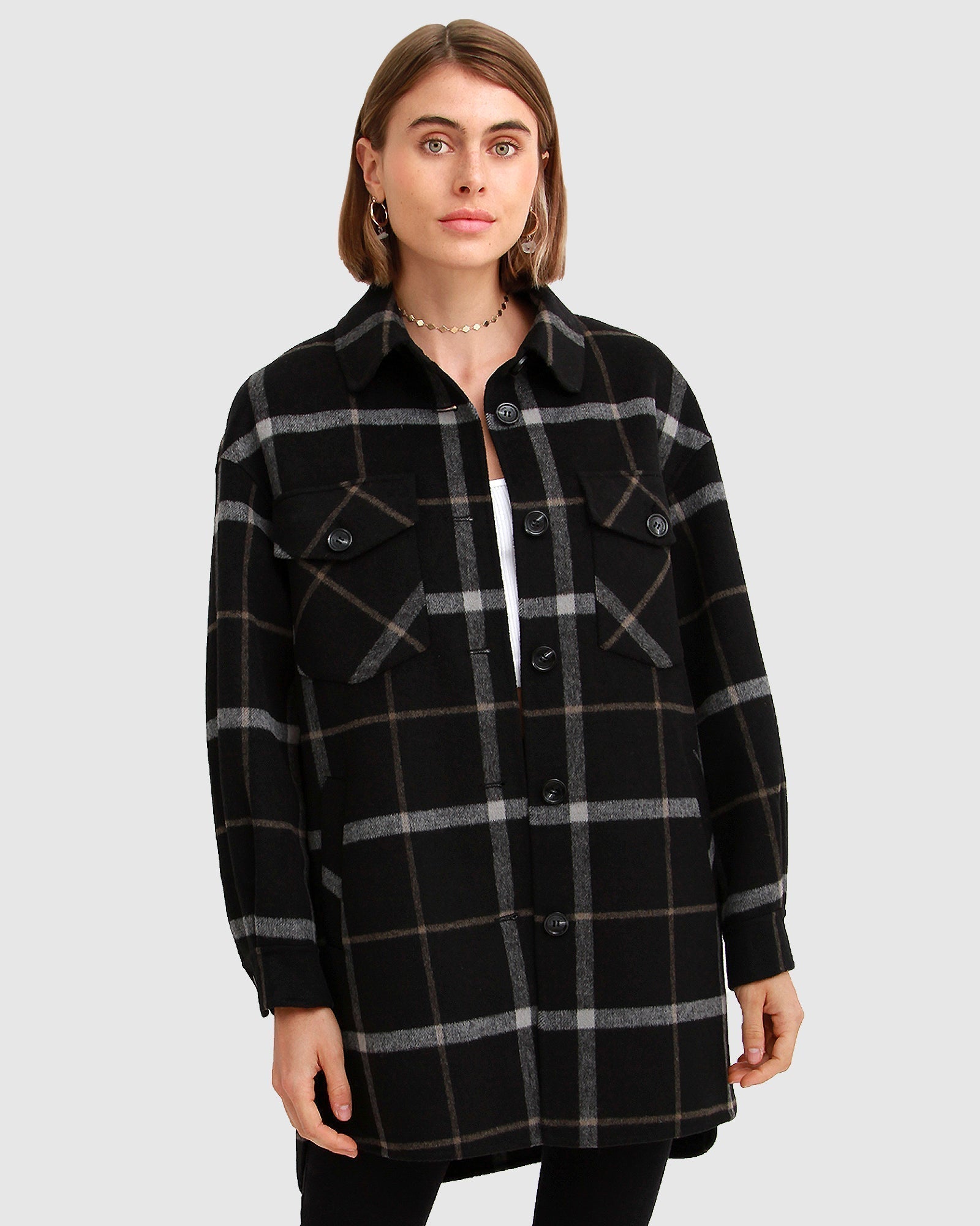 Belle & Bloom River's Edge Plaid Shacket