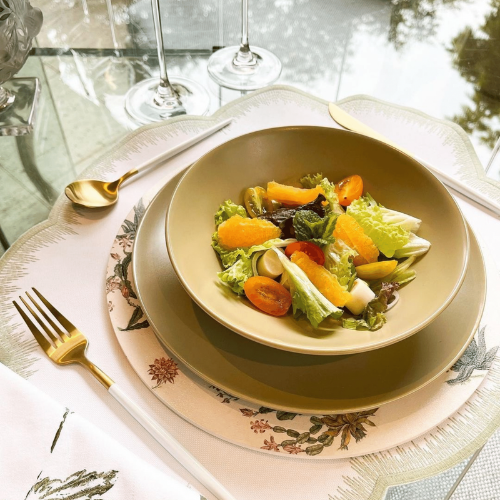 Oxford Unni Olive 20 Pieces Dinnerware Set Service for 4 - Satin Effect