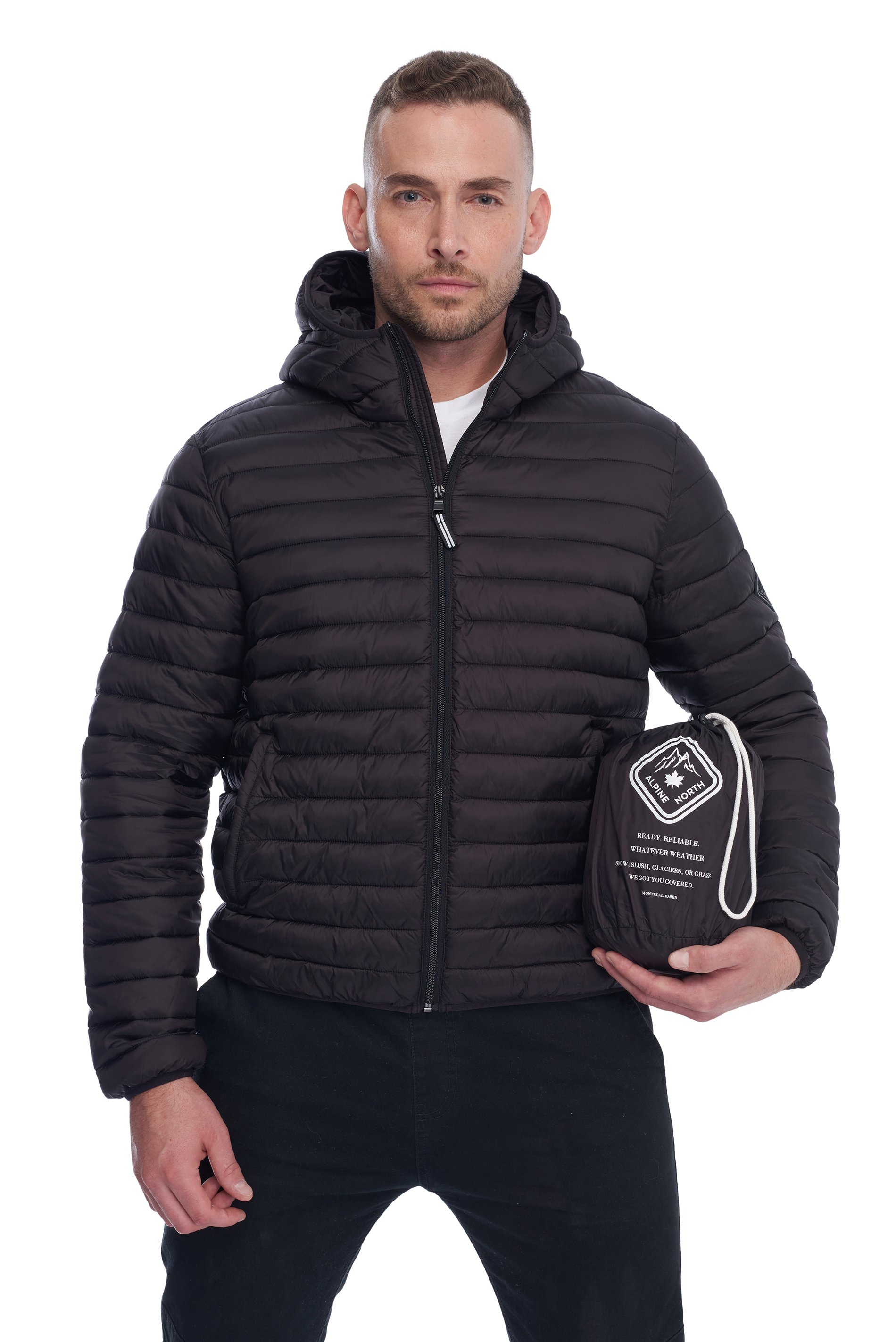 Alpine North Men's - YOHO MEN'S | Vegan Down Lightweight Packable Puffer Jacket & Bag