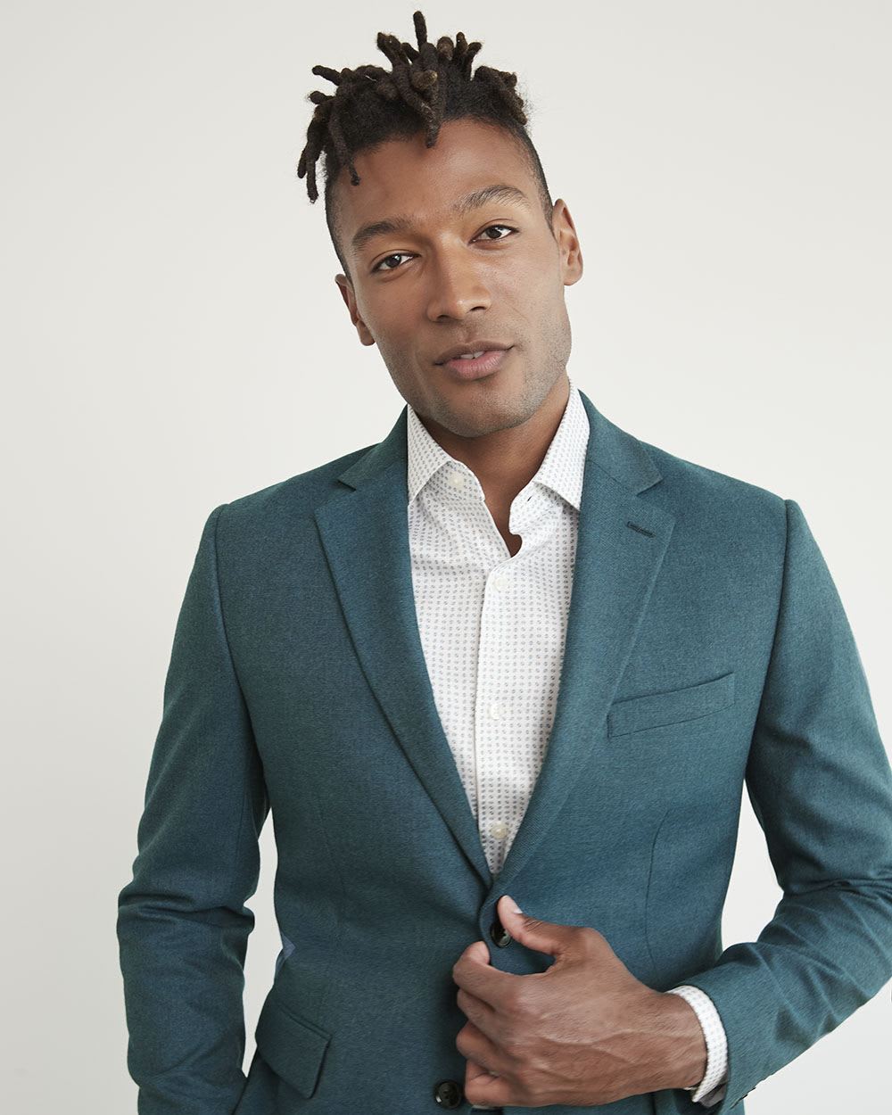 Slim-Fit Brushed Suit Blazer