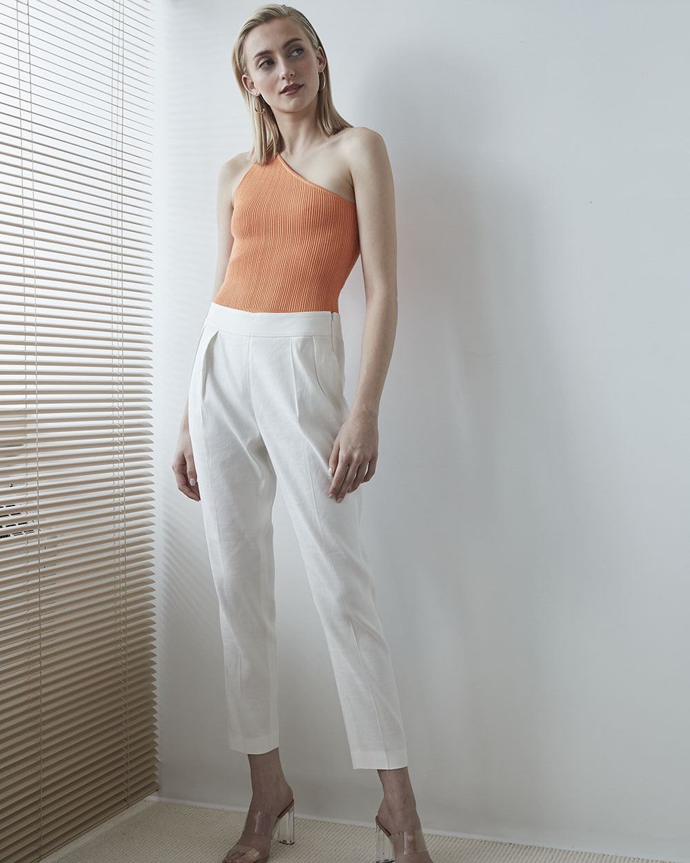 One-Shoulder Crop Bodycon Tank