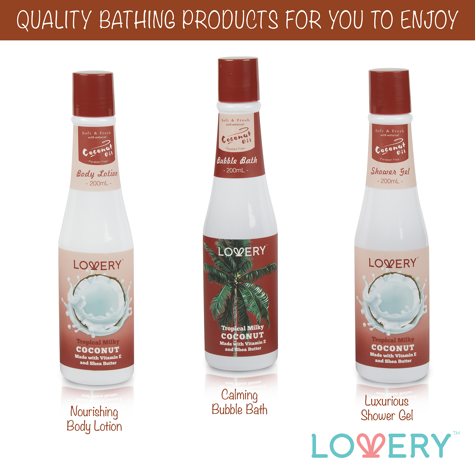 Lovery Organic Spa Gift Basket In Heavenly Coconut Scent - Deluxe 16 Pc