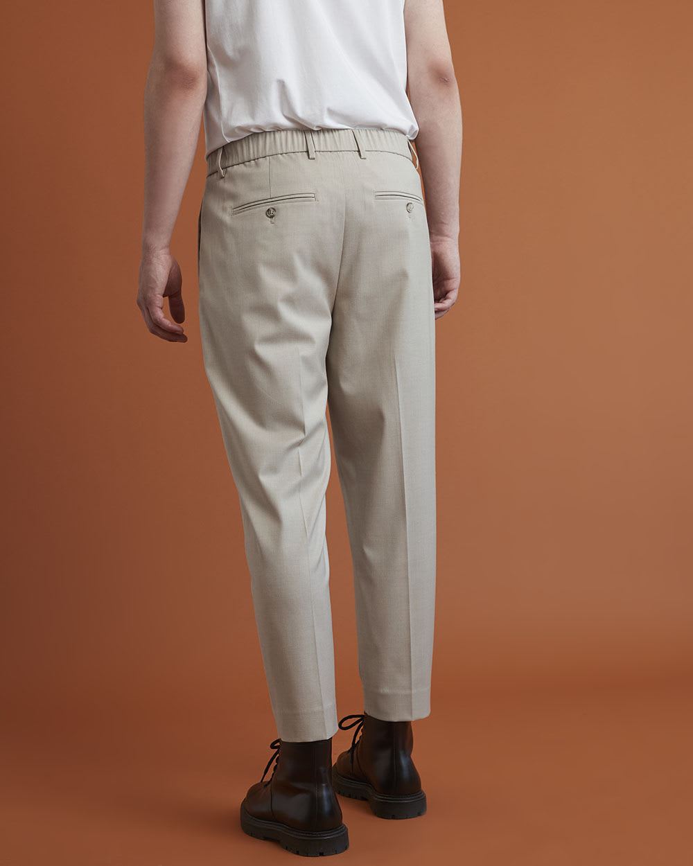 Gender-Neutral Pleated Tapered-Leg Pant