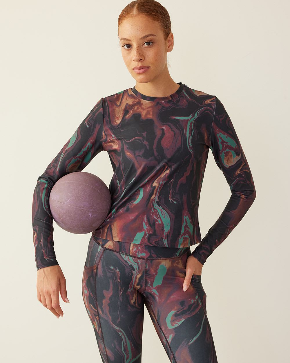 Long-Sleeve Crew-Neck Top, Hyba