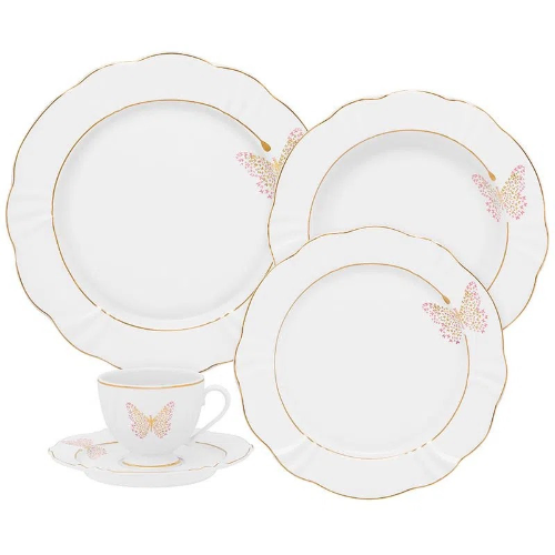 Oxford Soleil Enchanted 30 Pieces Dinnerware Set Service for 6