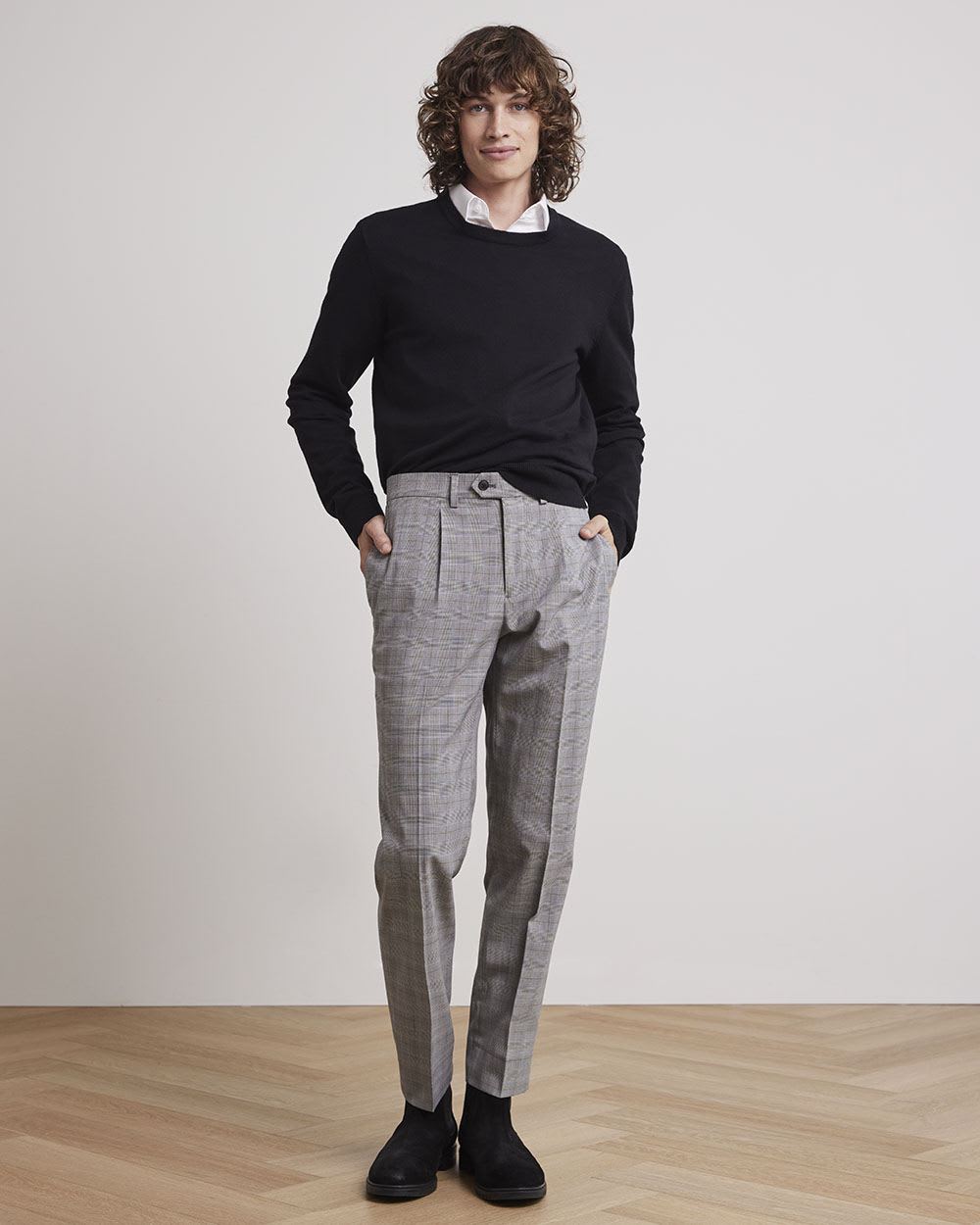 Solid Crew-Neck Sweater