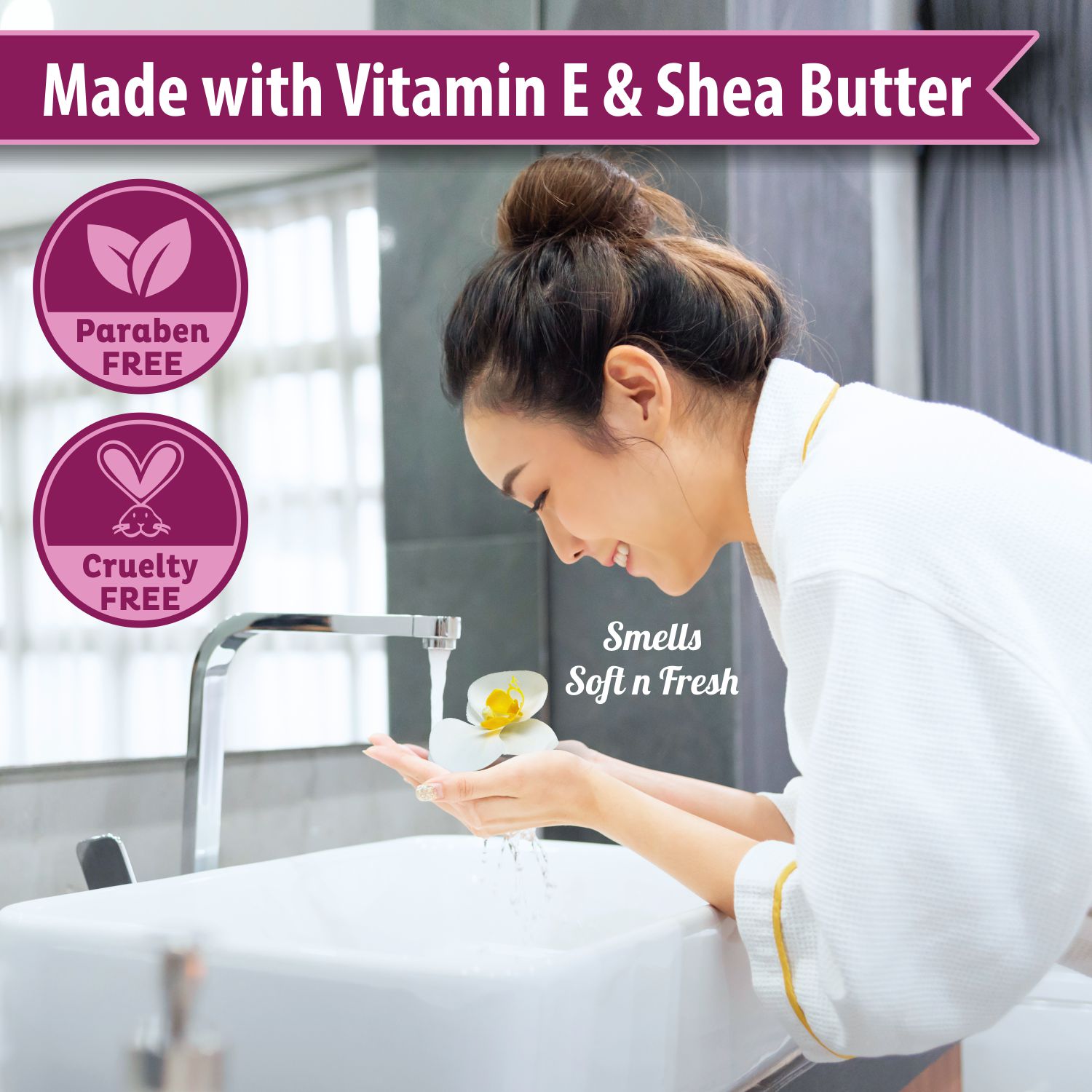 Lovery Home Spa Gift Baskets - Plant Essential Oil With White Orchid Soap Petals