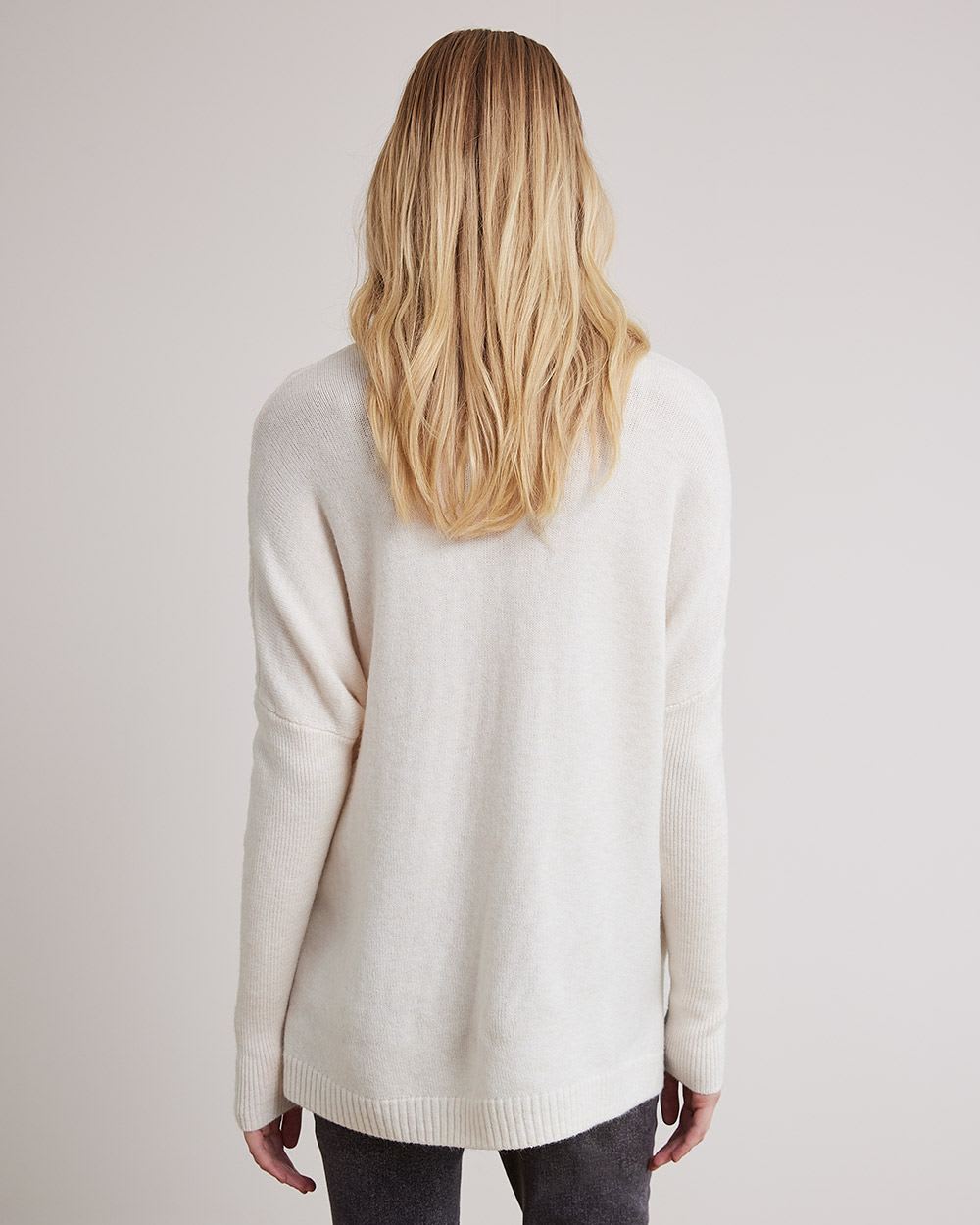 Oversized Long-Sleeve Turtleneck Tunic