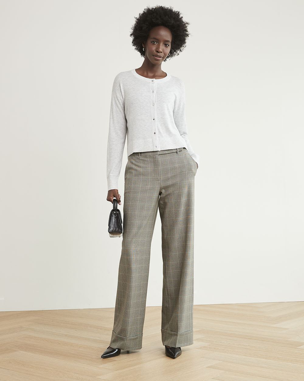 Short Boxy Buttoned-Down Cardigan