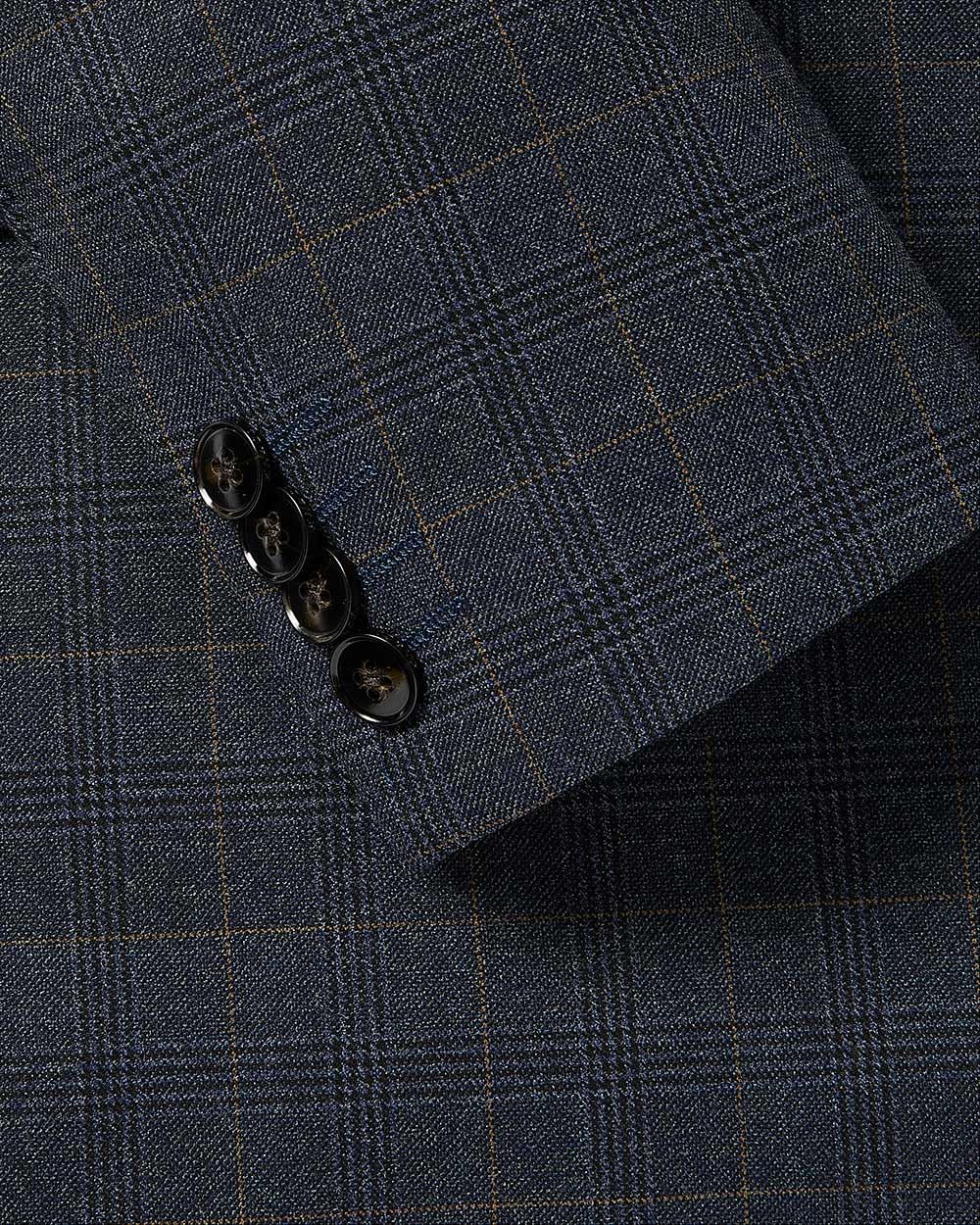 Blue Checkered Suit Blazer