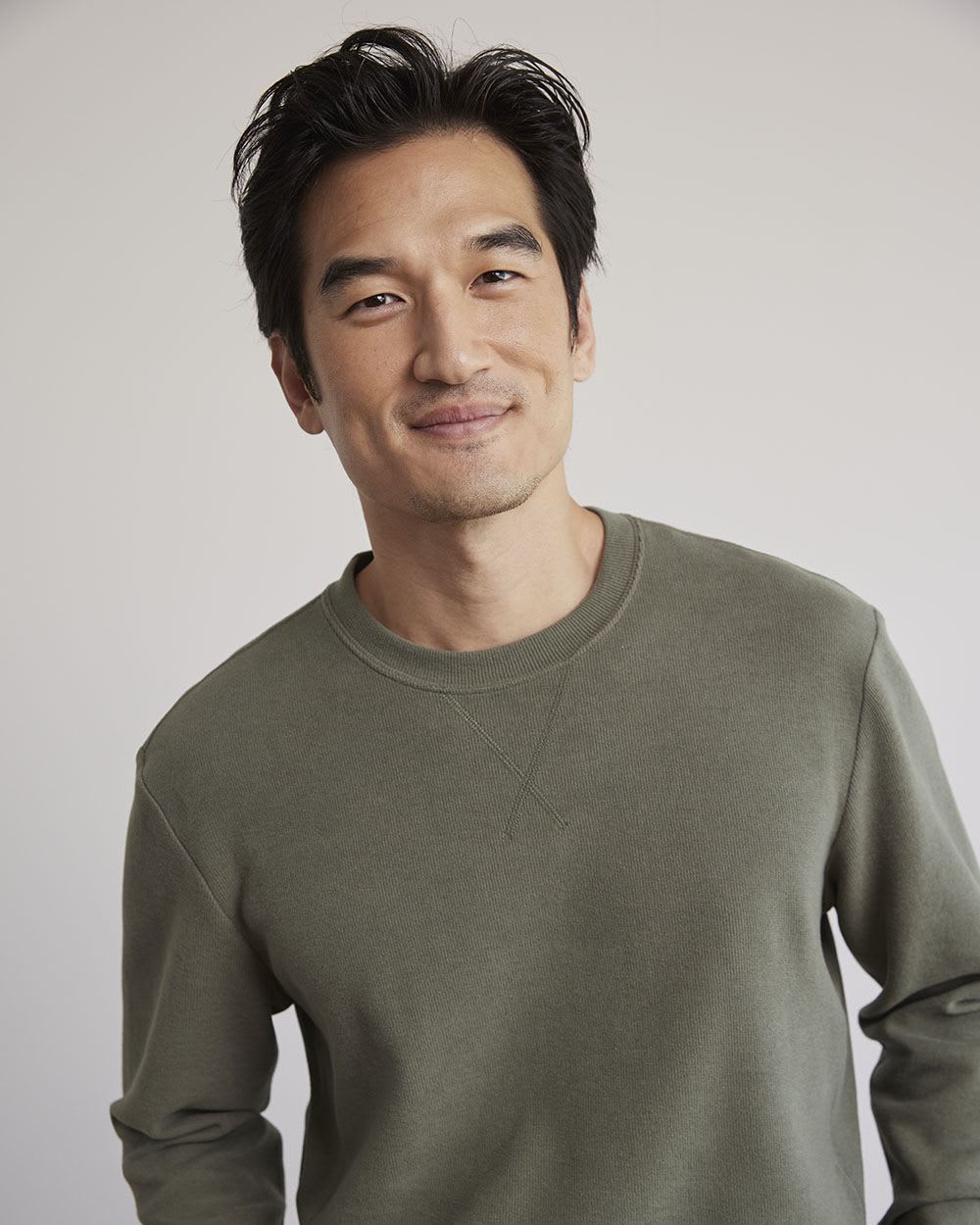 Crew-Neck Waffled-Knit Pullover