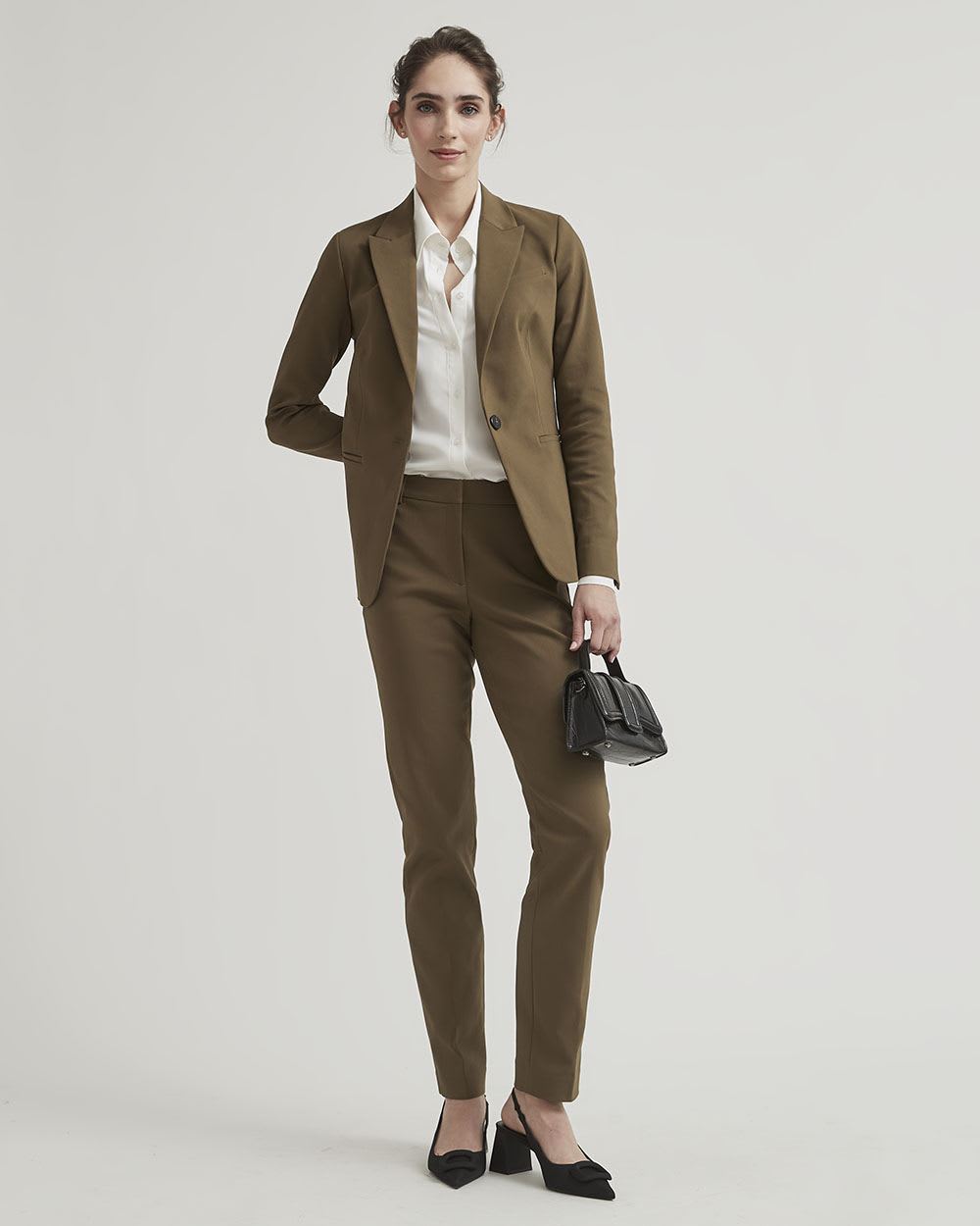 Mid-Rise Long Slim-Leg Solid Signature Pant - 31.5"