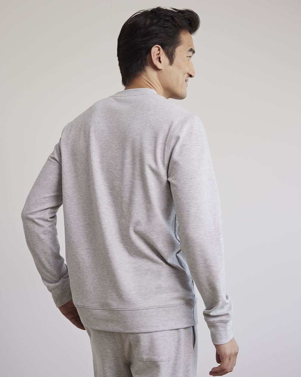 Long-Sleeve Crew-Neck Jacquard Tee