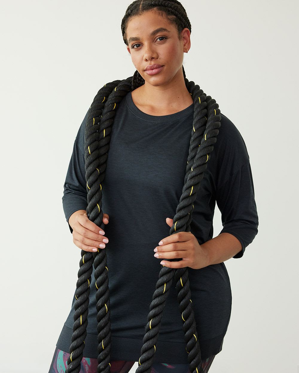 Long-Sleeve Crew-Neck Tunic, Dry Lux Hyba