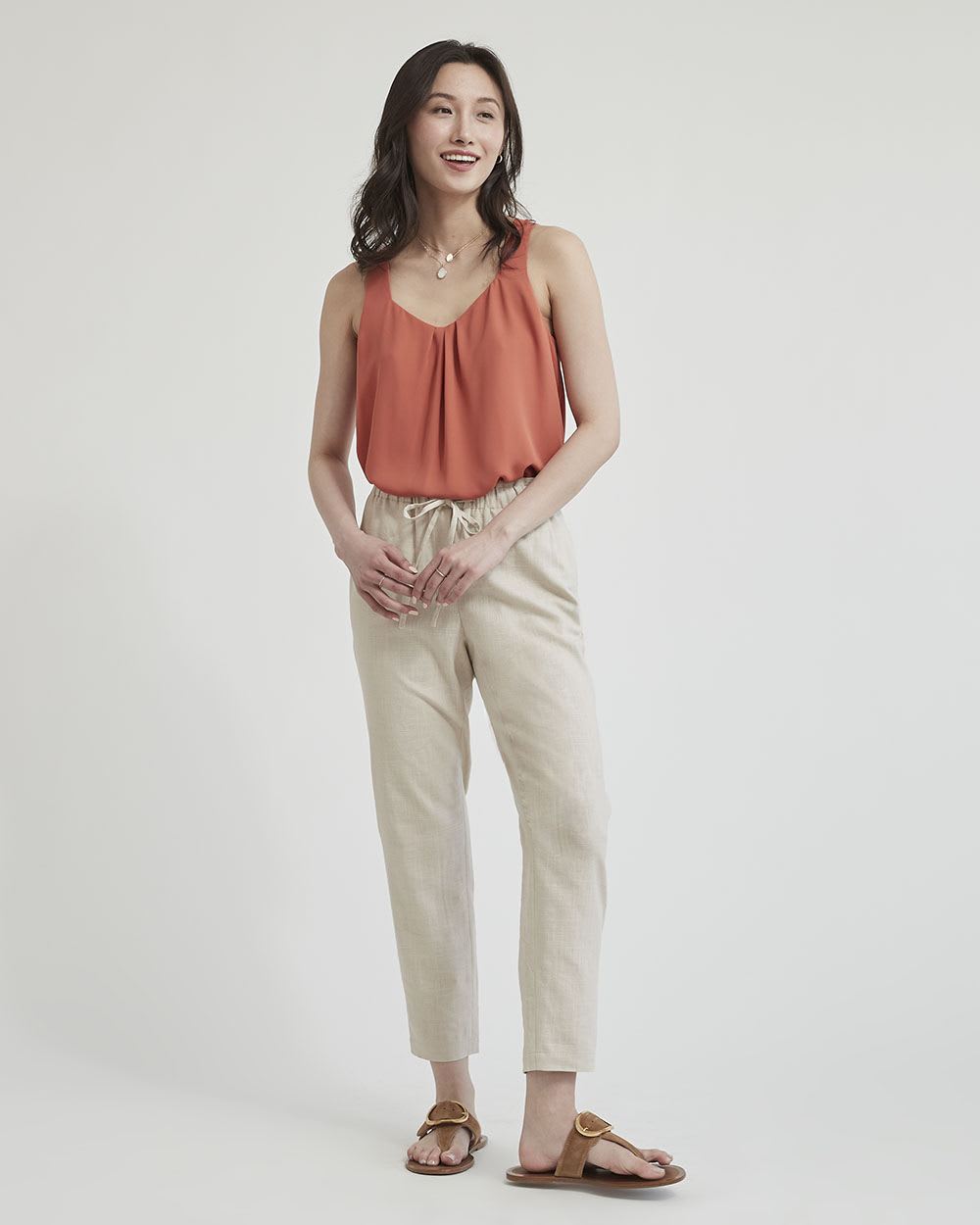 Silky Crepe Square-Neck Cami