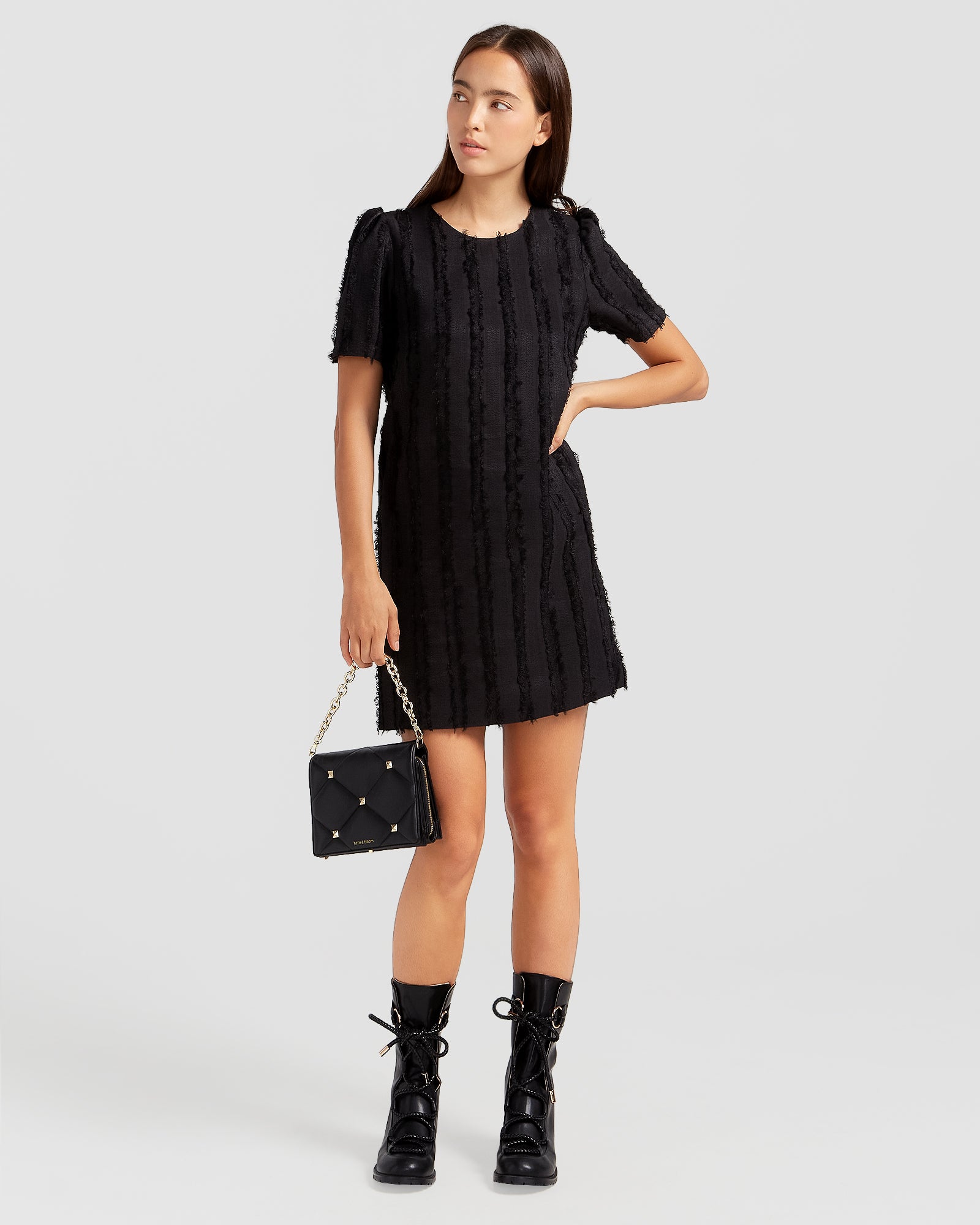 Belle & Bloom Star Child Textured Mini Dress