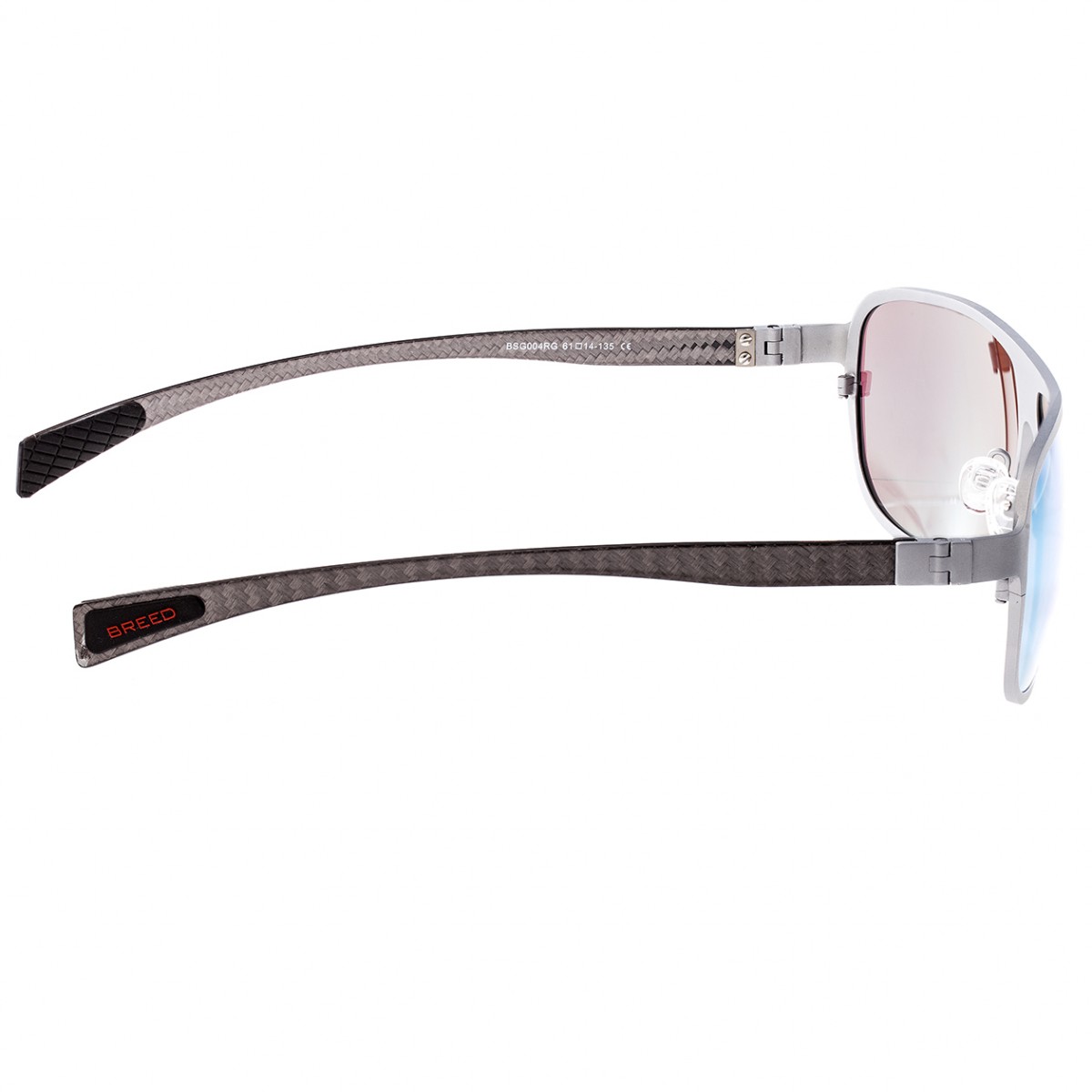 Breed - Atmosphere Titanium and Carbon Fiber Polarized Sunglasses - Silver/Silver