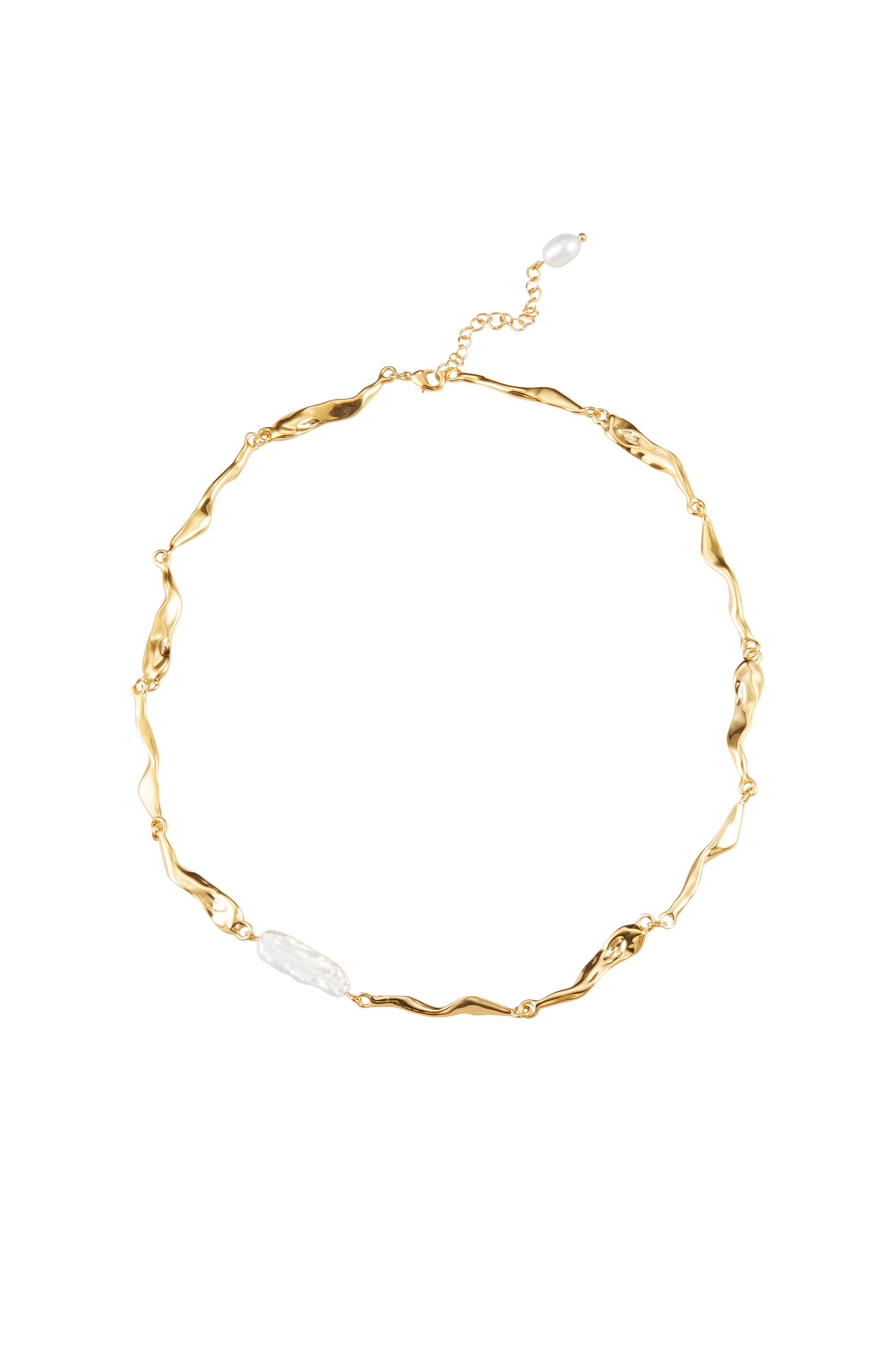 Classicharms-Molten Baroque Pearl Necklace