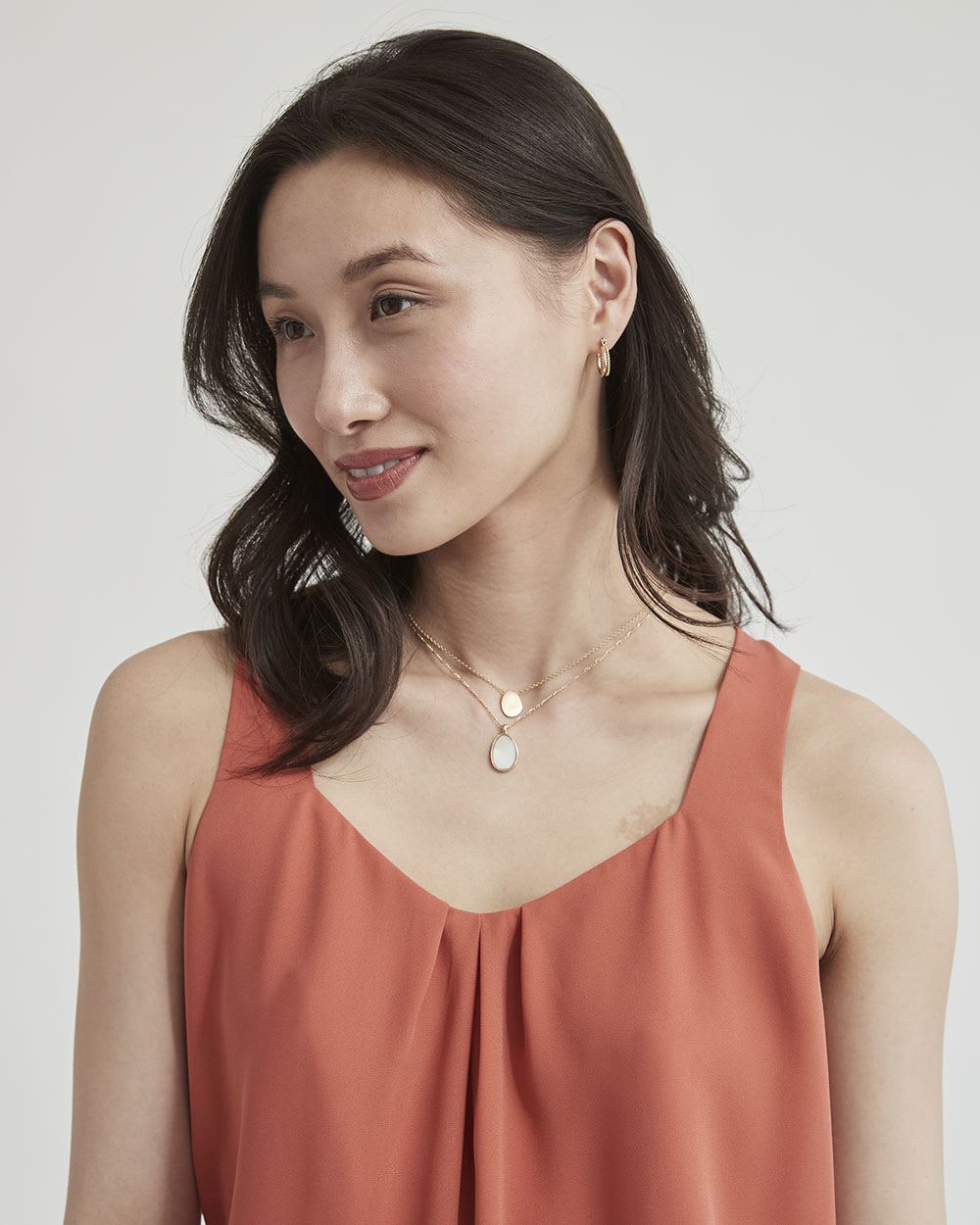 Silky Crepe Square-Neck Cami