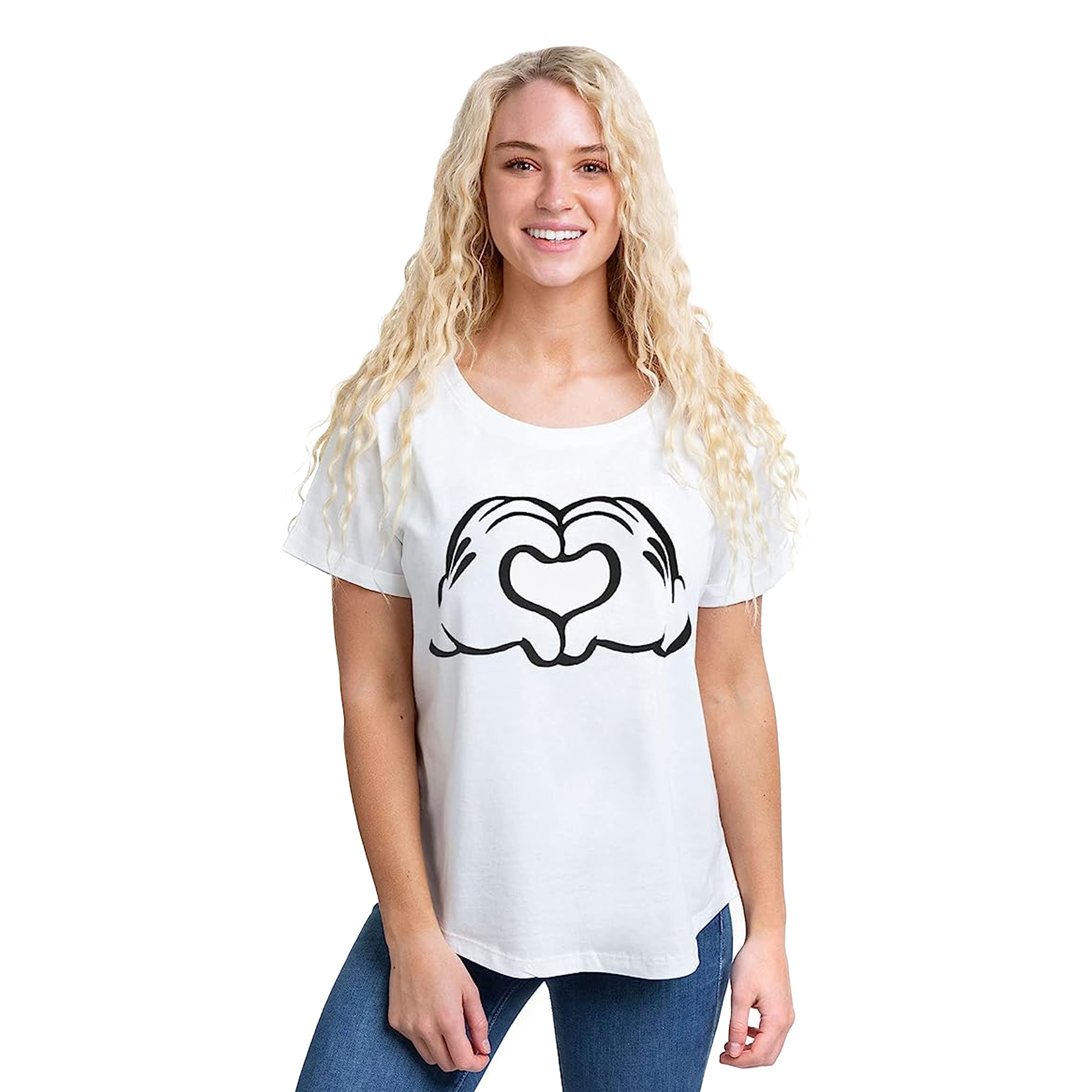 Disney - Womens/Ladies Love Hands Mickey Mouse T-Shirt