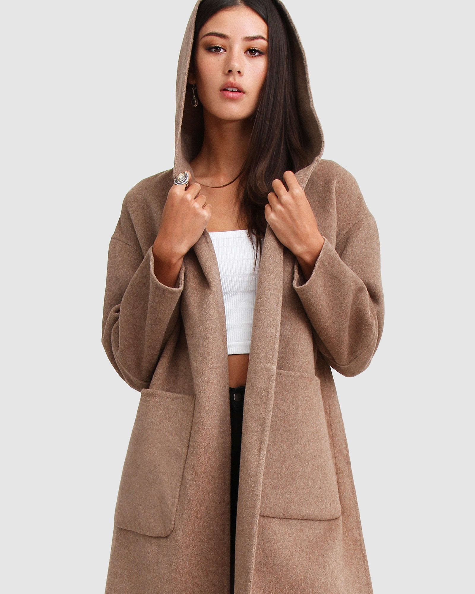 Belle & Bloom Walk This Way Wool Blend Oversized Coat