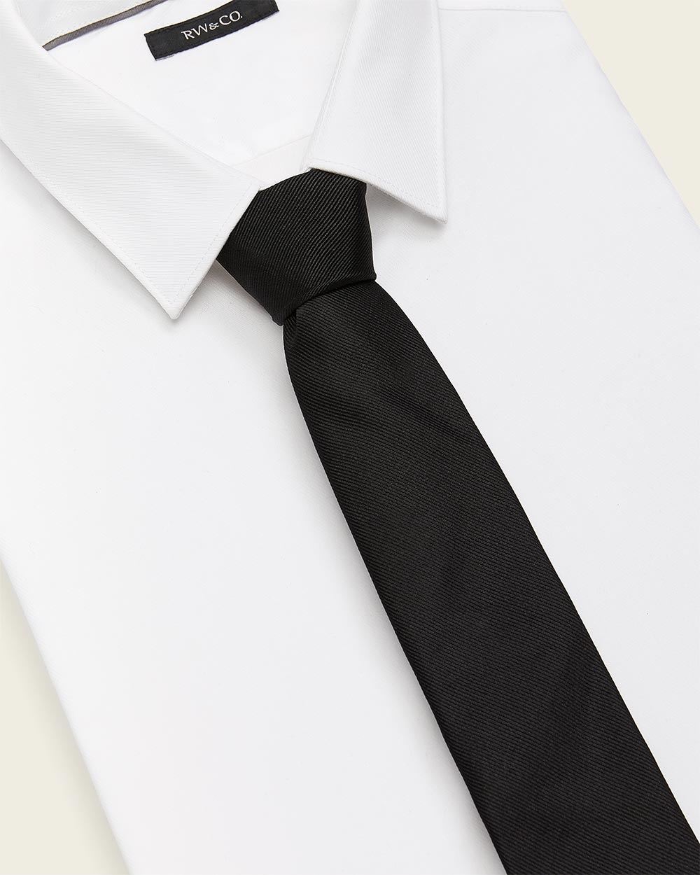 Regular Black Solid Tie