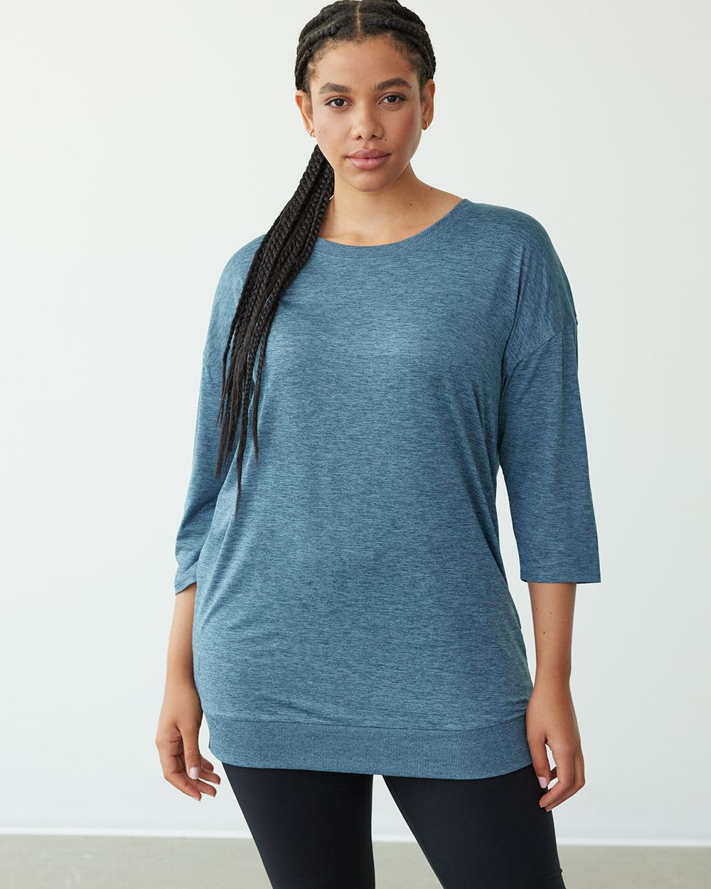 Long-Sleeve Crew-Neck Tunic, Dry Lux Hyba