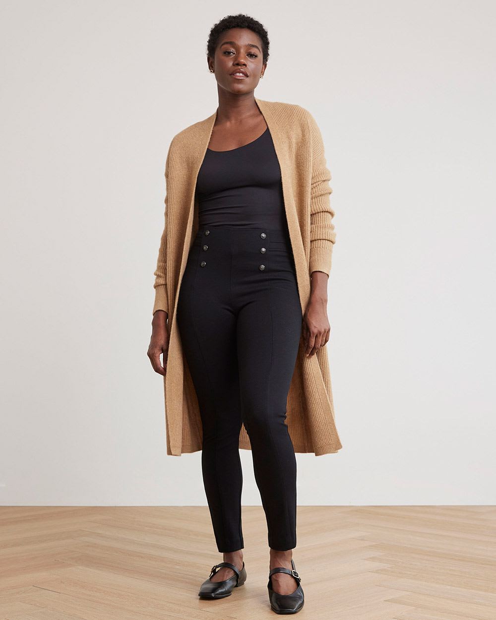 Fashion Legging Pant with Decorative Buttons