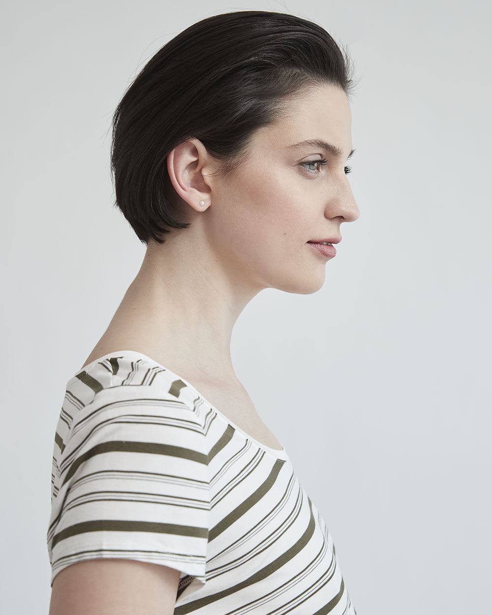 Fitted Short Sleeve Scoop-Neck T-Shirt