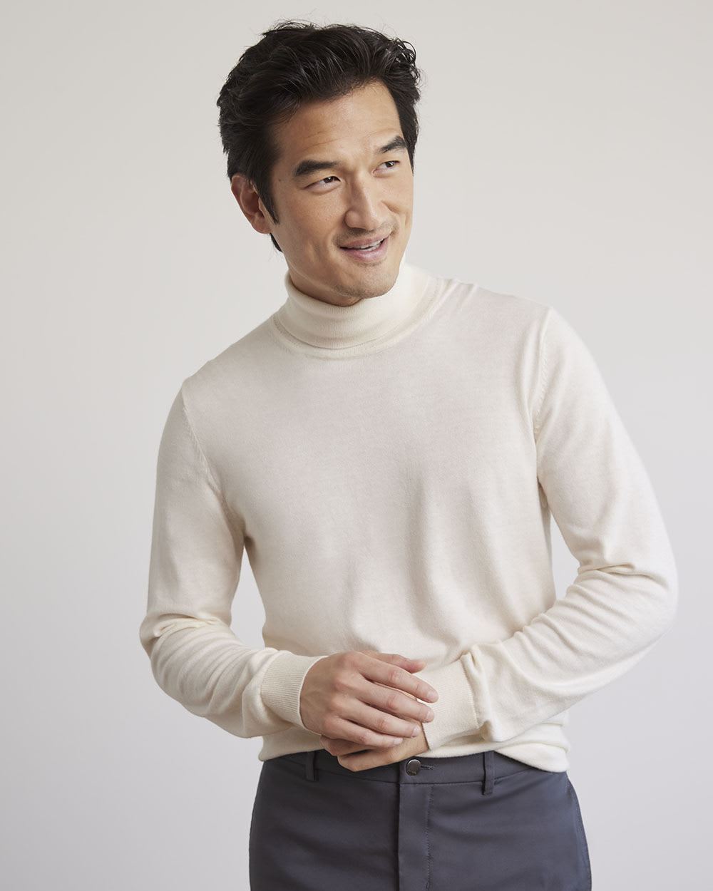 Basic Long-Sleeve Turtleneck Sweater