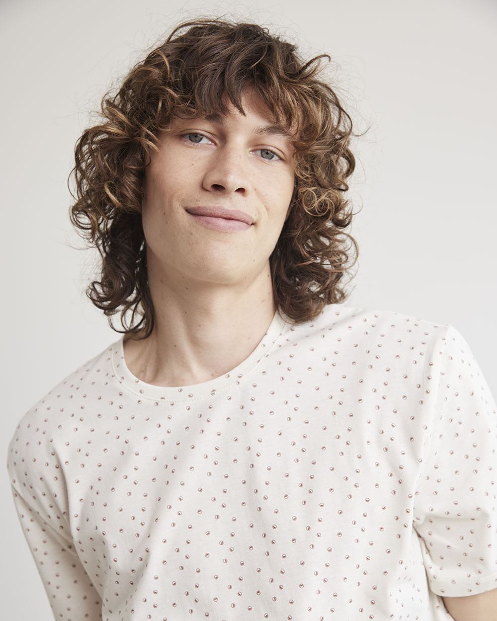 Short-Sleeve Crew-Neck Tee with All-Over Print