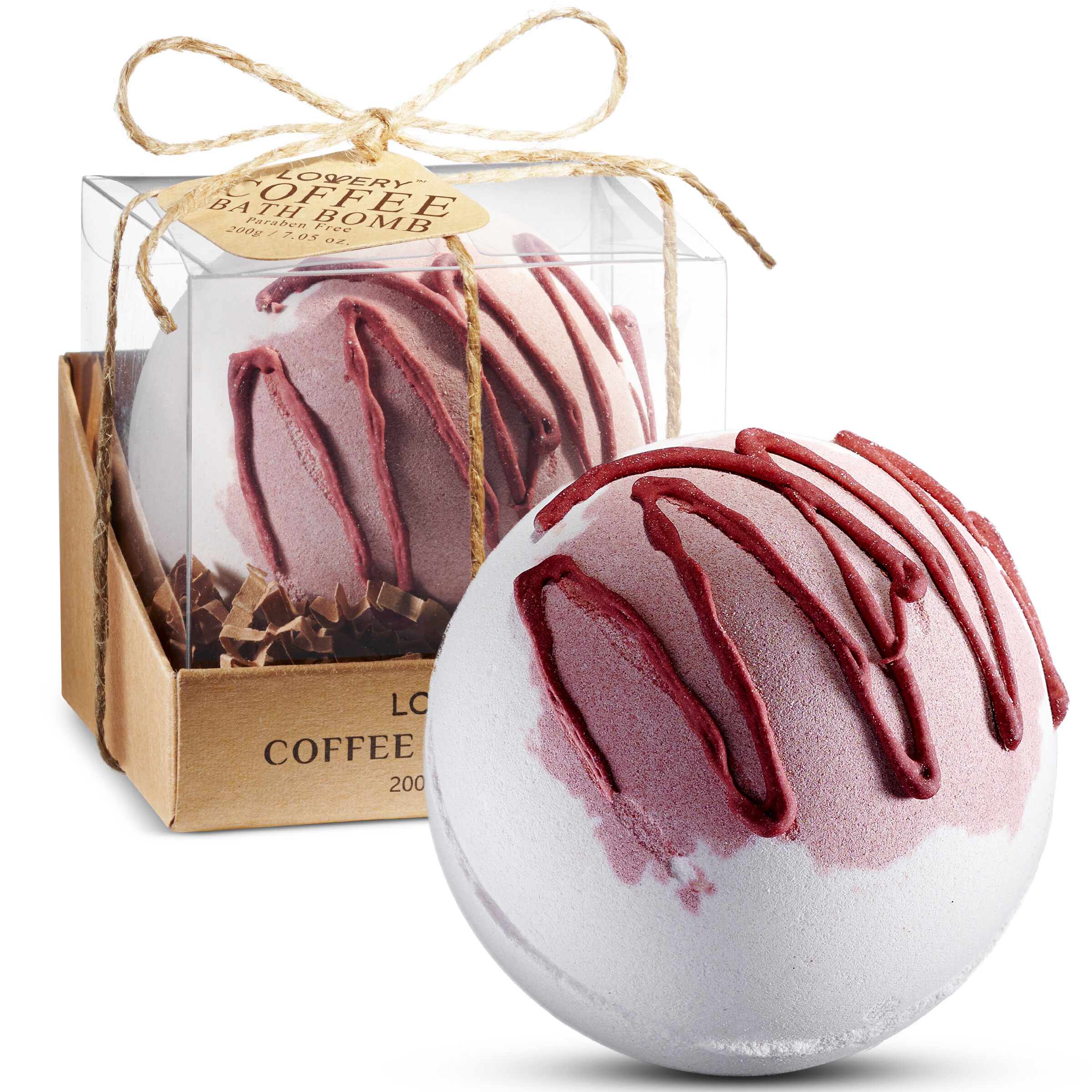 Lovery Coffee Handmade Bubble Bath Bomb, 7oz Extra Large Body Care Ball