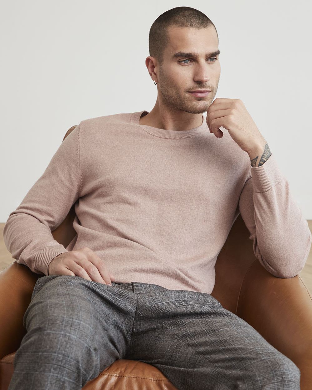 Solid Crew-Neck Sweater