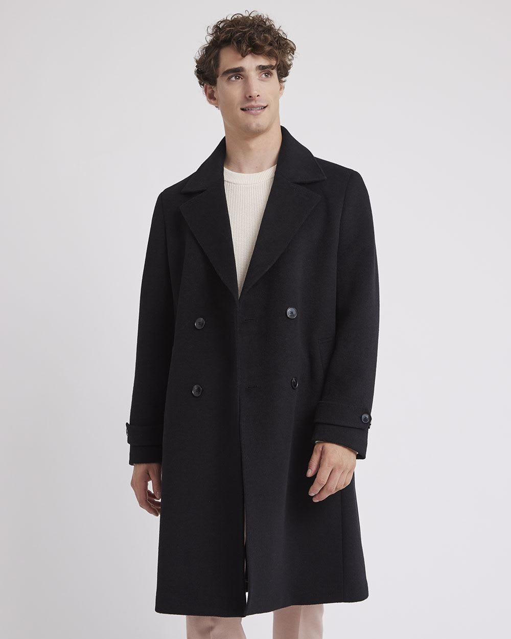 Classic Wool Coat with Tailored Collar