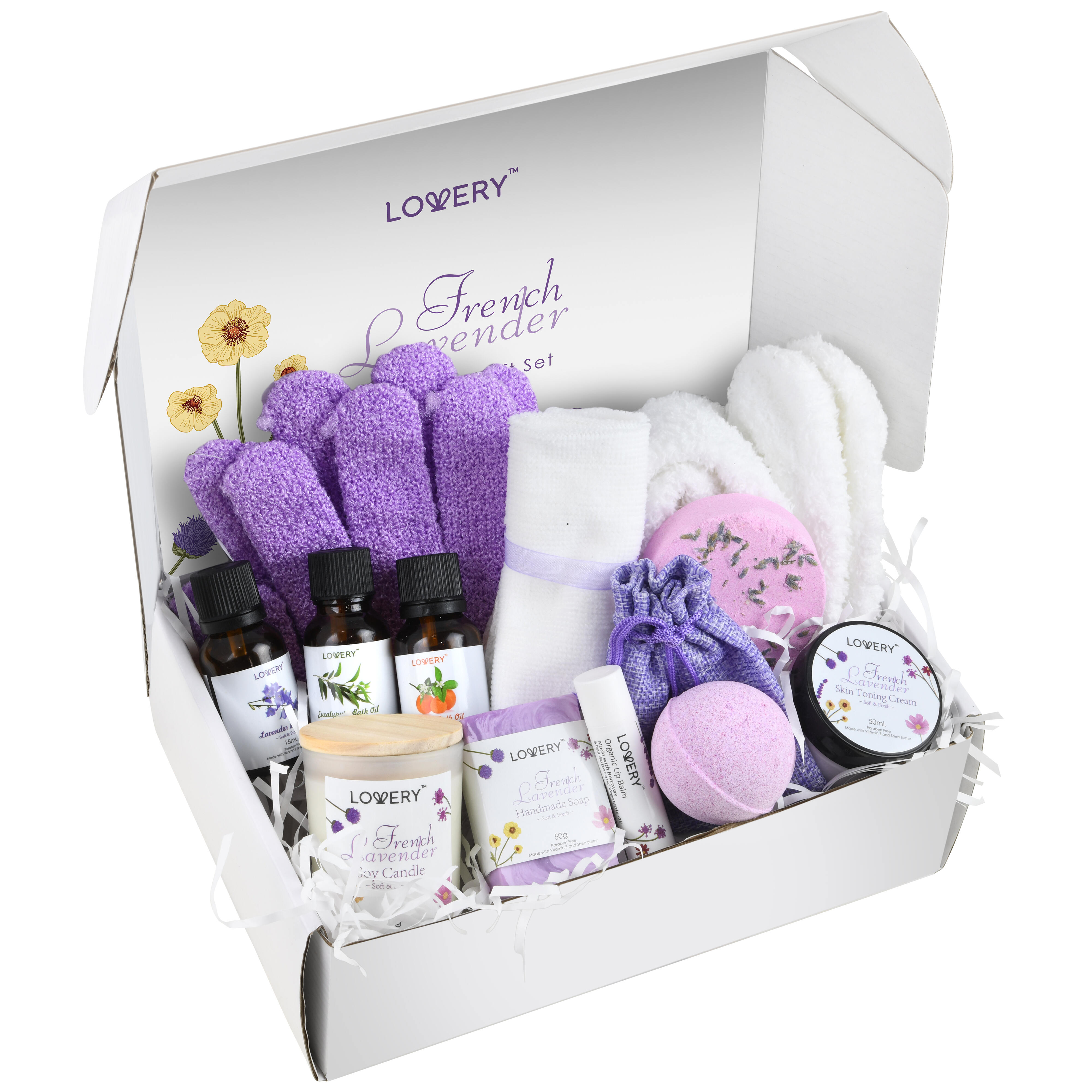 Lovery French Lavender Handmade Gift Box, 18 Piece