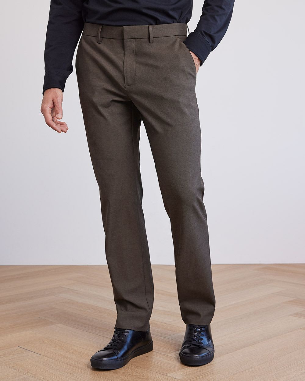 Tailored-Fit Taupe City Pant