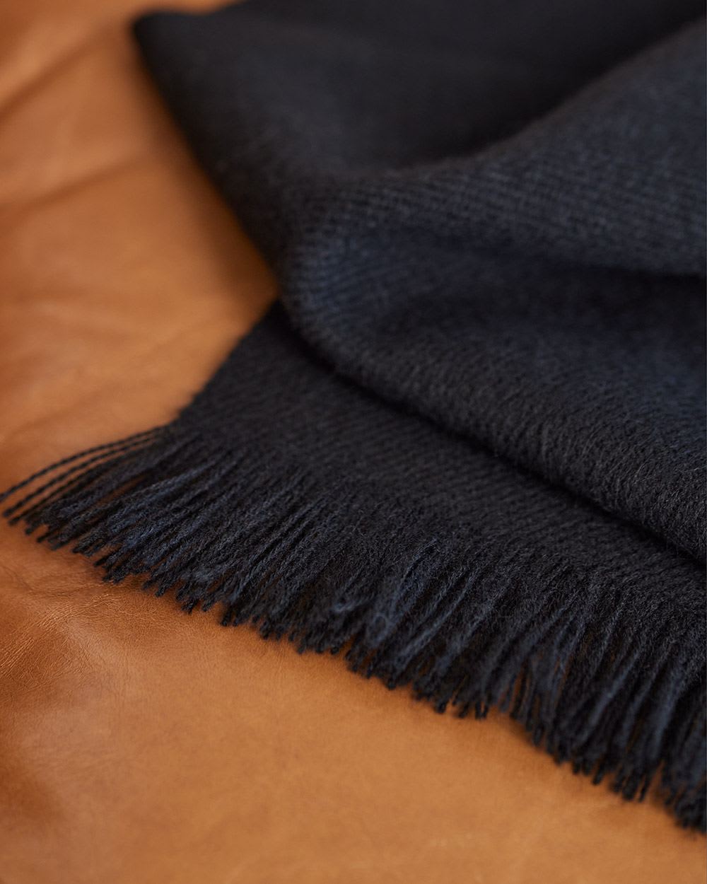 Solid Scarf with Fringes